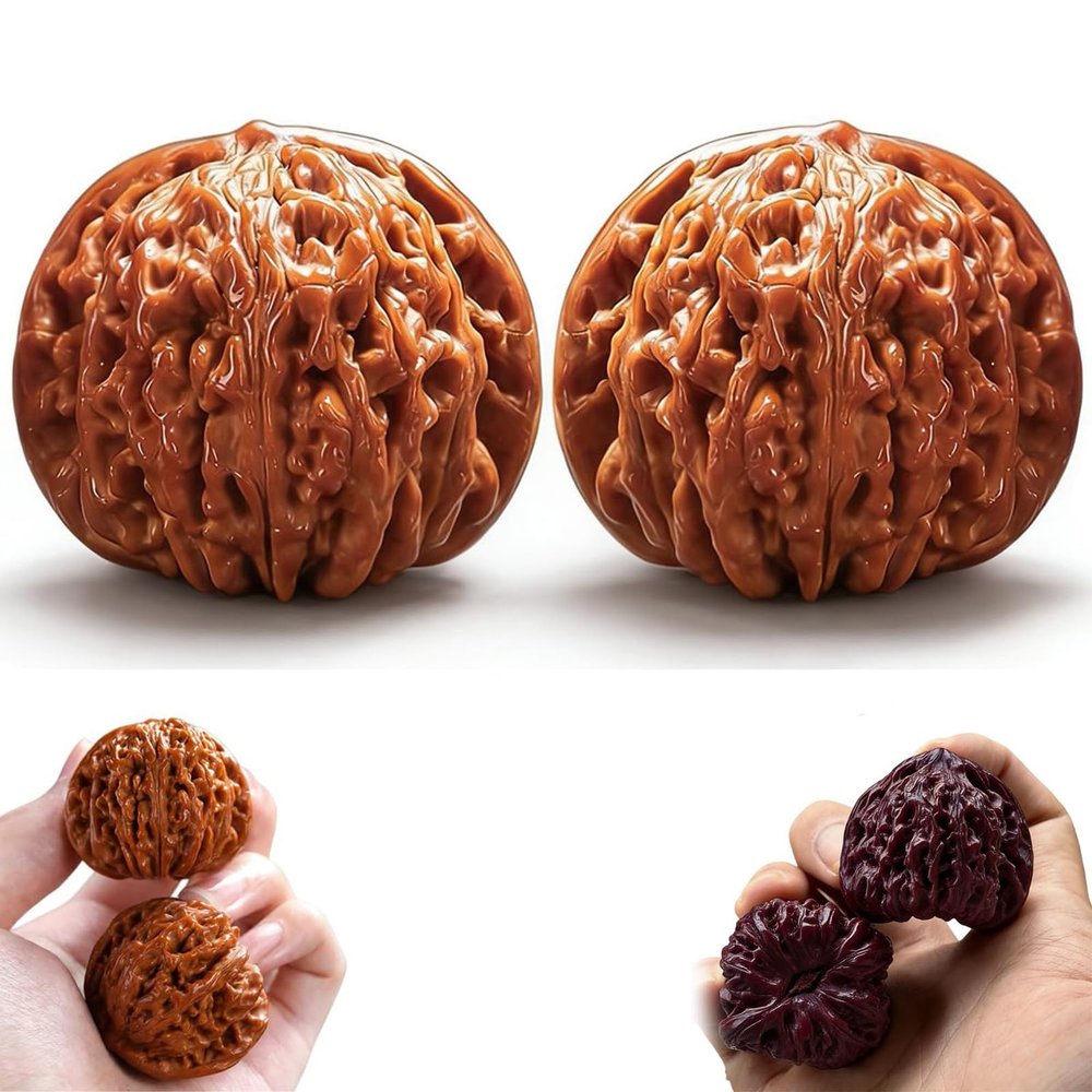 1 Pair Wenwan Walnuts Traditional Chinese Fidget Walnuts Hand Massage Walnut for Women Men