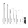 Hohopeti Stainless Steel Ear Cleaning Tools 8pcs Set with Dual-Head Spring Rotating Ear Picks Black Cleaning Brush and White Storage Case for Safe Earwax Removal view 2