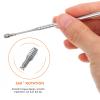 Hohopeti Stainless Steel Ear Cleaning Tools 8pcs Set with Dual-Head Spring Rotating Ear Picks Black Cleaning Brush and White Storage Case for Safe Earwax Removal view 3