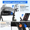 BlessReach Lightweight Foldable Rollator Walkers with Seat for Seniors, 300 lb Capacity, 5-Position Adjustable Height, Premium Hybrid Rolling Walker - Aluminum and Carbon Steel (Black) view 2