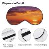 Boat Returning Under Coconut Trees Sleep Mask Block Light Eye Sleep Shade Cover Comfortable Lightweight Sleeping Blindfold Soft Breathable Night Eye Cover Adjustable Band Eye Mask for Men Women view 3