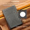 Cigar Humidor Box with Spanish Cedar Wood Interior, Humidifier, Hygrometer, and Divider Holds 35 Cigars view 2