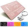 Xuggae Custom Medical Alert Cards for WalletEngraved Custom ID Card Emergency Contact Card Aluminum, Credit Card Size, Diabetic Supplies for Emergency Identification (Pink) view 1