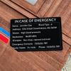 Xuggae Custom Medical Alert Cards for WalletEngraved Custom ID Card Emergency Contact Card Aluminum, Credit Card Size, Diabetic Supplies for Emergency Identification (Pink) view 2