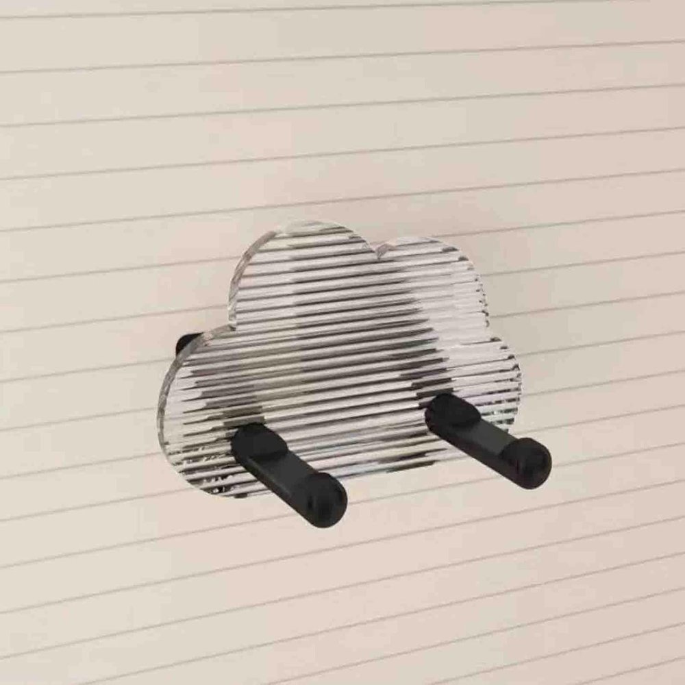 Hair Dryer Rack, Wall Mounted Acrylic Hanger for Bathroom, Free Punching Design, Space-Saving Organizer for Hair Tools