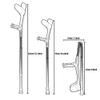 Ergonomic Forearm Crutches, Aluminum Folding Crutches for Elderly and Physically Impaired (2 Units) view 3