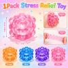 4Pcs Squishies Cube Fidget Toy, Slow Rising Squeeze Cubes, Soft Sticky Sensory Cube, Hand Exerciser Fidget Cube, Stress Anxiety Relief Toy, Flexible Handheld Squishies Cube for Office Desk Fidget view 2