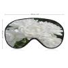 Flower White Sleep Mask Block Light Eye Sleep Shade Cover Comfortable Lightweight Sleeping Blindfold Soft Breathable Night Eye Cover Adjustable Band Eye Mask for Men Women view 2