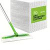 10 pcs Dry Sweeping Cloths Pads for Floor Mopping, Electrostatic Duster Mop Refills for Hardwood Tile Laminate, 10-Pack White Fiber Cleaning Sheets view 1