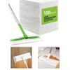 10 pcs Dry Sweeping Cloths Pads for Floor Mopping, Electrostatic Duster Mop Refills for Hardwood Tile Laminate, 10-Pack White Fiber Cleaning Sheets view 3