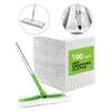 10 pcs Dry Sweeping Cloths Pads for Floor Mopping, Electrostatic Duster Mop Refills for Hardwood Tile Laminate, 10-Pack White Fiber Cleaning Sheets view 4
