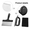 Minhe For Flat Top Griddle Cleaning Kit With Stainless Steel Scraper And Composite Handle Brush For Effective Removal Of Built Up Oil, Stains, And Residues view 4