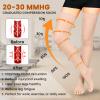 2 Pairs Compression Stockings for Women & Men, 20-30mmHg Thigh High Compression Socks, Open Toe Medical Compression Socks with Silicone Dot Band for Sport Swelling Varicose Veins, Beige view 4