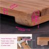 Customizable Large Non Skid Teak Wooden Shower Mats, 44in 40in 36in 32in 28in 24in 20in Outdoor Shower Floor for Elderly/Spa, Heavy Duty Square Bath Mats(20x24in(50x61cm)) view 2