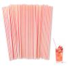100 Pack Pink Paper Straws Foil Paper Straws for Drinking Disposable Decorative Party Straw for Candy Sticks, Birthday Party view 1