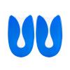 1 Pair U-Shape Silicone Gel Heel Spur Cups Relief Cushions Shock Absorbing Shoe Inserts Plantar Heel Pad Blue view 1