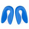 1 Pair U-Shape Silicone Gel Heel Spur Cups Relief Cushions Shock Absorbing Shoe Inserts Plantar Heel Pad Blue view 4