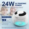 2025 Ultrasonic Retainer Cleaner Machine 45kHz Retainer Cleaner for Night Guards, Mouth Guards, Dentures 24W Dental Ultrasonic Cleaner with 4 Modes, 200ML Great Gift for Braces Users view 2