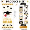 100 Pcs Graduation Cellophane Treat Bags - 5" x 11" Congrats Grad Plastic Goodie Bags with 110 Gold Twist Ties for Cookies, Snacks, Party Favors & Gift Packaging, Thick Plastic Candy Bag for Kids view 2