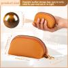 AceOrbit Baoding Balls Set of 2, Chinese Stress Relief Hand Exercise Balls with Leather Pouch, 1.57 Inch Tigers Eye Stone, Finger Exercise and Wrist Strength Training view 3