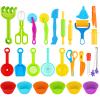 26 Pieces Sensory Bin Filler, Fine Motor Skills Handy Toys Set with Scoops, Tweezers, Silicone Tong, Scissors Clip, Beach Shovels, Sorting Cups, Dough Play Tools, Sensory Table Accessories Tool