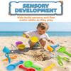 26 Pieces Sensory Bin Filler, Fine Motor Skills Handy Toys Set with Scoops, Tweezers, Silicone Tong, Scissors Clip, Beach Shovels, Sorting Cups, Dough Play Tools, Sensory Table Accessories Tool view 4