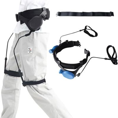 Exoskeleton Leg Support for Power Walking - Joint Pressure Relief & 50% Lift Boost for Elderly & Disabled - Climbing Assist, Blue Walking Aid