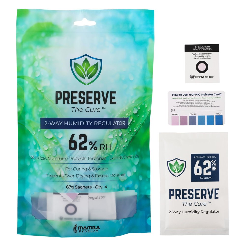 Preserve The Cure 67g Humidity Control Packs for Storage Containers, 62% RH