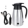 1000ml Electric Heated Water Kettle, Car Truck Hot Water Bottle, 12V / 24V - Fast Heating, Temperature Control, Anti - Skid Base for Travel and Outdoor Use view 1