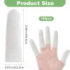 100 Pcs Finger Cloth Finger Sleeve Cotton Fingers Cots White Toe Sleeves Fingers Gauze Sleeve Thumb Protector Covers Condom Fingertips Protective Cushion Comfortable Reusable for Men Women view 2
