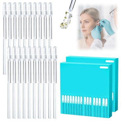 Earwax Removal Adhesive Swabs, Reusable Sticky Ear Swabs with Soft Flexible Tip, Washable Ear Cleaning Sticks with Dust Cover Packaging, Ear Cleaning Tool for Adults & Kid (Large-48Pcs)