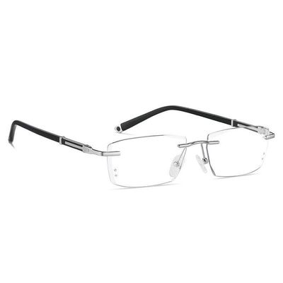 BEVUPAAERE Photochromic Eyeglasses Lightweight Sunglasses Frameless Men Reading Glasses +1.0 +1.5 +2.0 +2.5 +3.0 +3.5(+3.50)