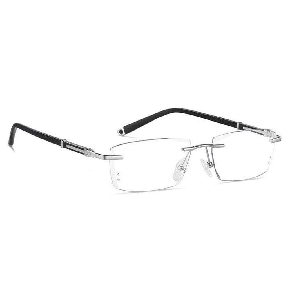 BEVUPAAERE Photochromic Eyeglasses Lightweight Sunglasses Frameless Men Reading Glasses +1.0 +1.5 +2.0 +2.5 +3.0 +3.5(+3.50)