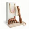 BIRZOO Copper Gua Sha Tool & Scalp Massager Comb Set for Body, Neck & Scalp - Premium Sandalwood Comb Set - Wellness Gift for Women view 1