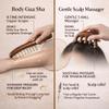 BIRZOO Copper Gua Sha Tool & Scalp Massager Comb Set for Body, Neck & Scalp - Premium Sandalwood Comb Set - Wellness Gift for Women view 2