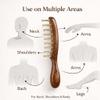 BIRZOO Copper Gua Sha Tool & Scalp Massager Comb Set for Body, Neck & Scalp - Premium Sandalwood Comb Set - Wellness Gift for Women view 4