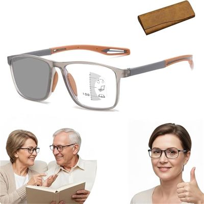 2026 New Auto Focus Glasses Self Adjusting Near and Far Sighted, Intelligent Dual Focus Glasses (Orange,3)