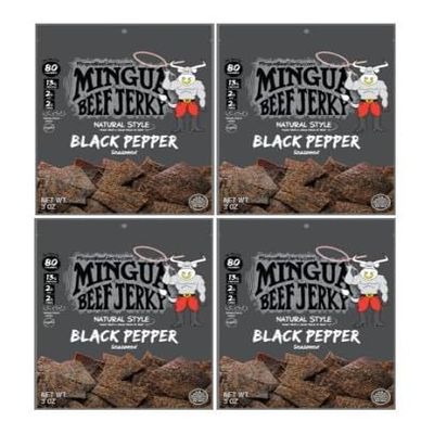 4 Pack Mingua Beef Jerky Black Pepper