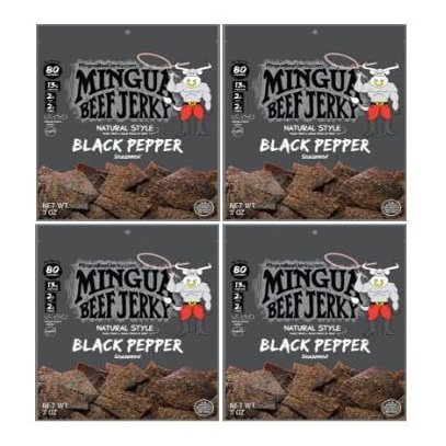 4 Pack Mingua Beef Jerky Black Pepper