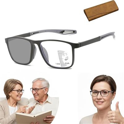 2026 New Auto Focus Glasses Self Adjusting Near and Far Sighted, Intelligent Dual Focus Glasses (Gray,1)