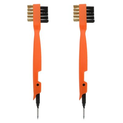 GLSTOY 2 Pcs Copper Wire Cleaning Brush Set, Sturdy Steel Kitchen Cooktop and Stove Scrubbers, Household Grease Removal Tools for Kitchen and Sink Cleaning