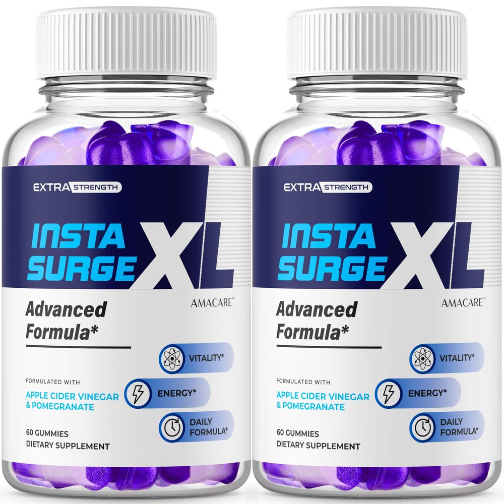 (2 Pack) Insta Surge XL Gummies - Advanced InstaSurge XL Gummys Premium Formula All Natural Ingredients Maximum Strength, Daily Vitamin Support for Overall Health & Wellness, 120 Gummies for 2 Months