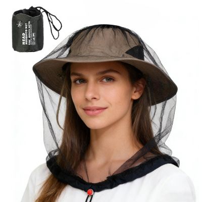 Fly Face Net | Soft Drawstring Breathable Fine Holes Long | Fly Protection Netting Hood | for Fishing Camping Hiking Gardening Outdoor Activities Protection