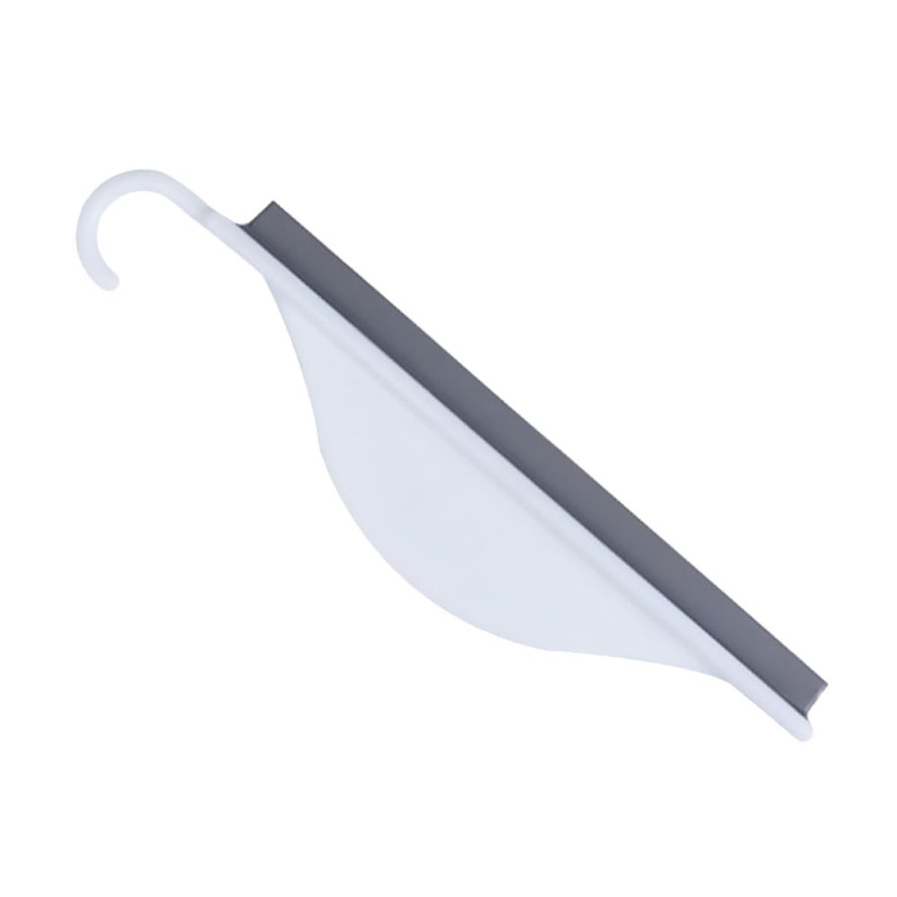 FESTFENDS Silicone Glass Squeegee Window Wiper with Soft Blade for Bathroom and Car Windshield Cleaning White Handheld Glass Cleaning Tool