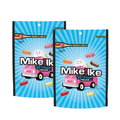 Mike and Ike Ice Cream Truck Mix, 10 oz Resealable Bag (Pack of 2) Chewy Assorted Flavored Candy
