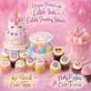 Easter Bunny Pattern Edible Image Photo Cake Topper For Half Sheet Cake view 2