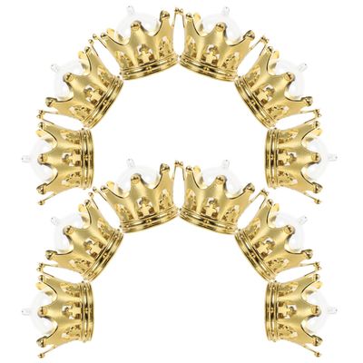 Abaodam 36pcs Princess Tiara Candy Boxes Plastic Wedding Favor Candy Holders Gold Tone Celebration Treat Containers for Birthday and Wedding Events