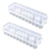 2pcs 24-Slot Peptide Vial Organizer for Refrigerator Fridge, Stackable Plastic 3ml Vial Storage Case Holder Protector Stackable for Storage Organization Box, Space-Saving Supplies (Clear/Transparent) view 1