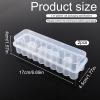 2pcs 24-Slot Peptide Vial Organizer for Refrigerator Fridge, Stackable Plastic 3ml Vial Storage Case Holder Protector Stackable for Storage Organization Box, Space-Saving Supplies (Clear/Transparent) view 2