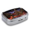 Christmas Cheer Pill Box 2 Compartment Decorative Metal Pill Case for Pocket Or Purse Travel Portable Medicine Box Pill Container Organizer for Vitamins Fish Oils Supplements view 3